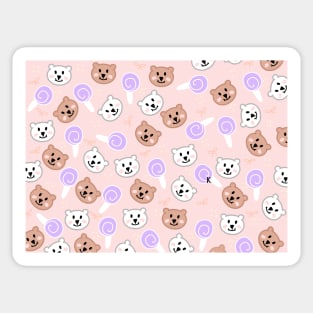 I love bear cut bear candy Sticker